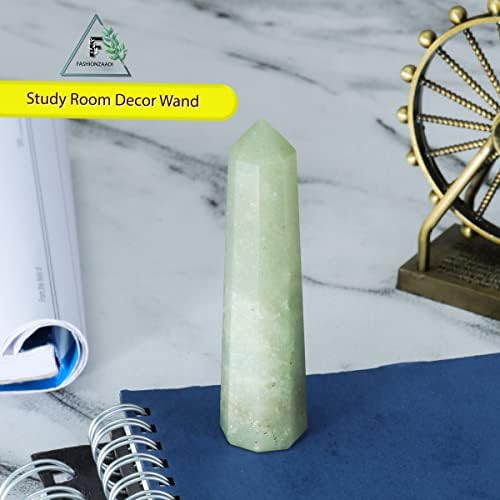 Valentines Gifts for her Natural Amethyst Rose & Clear Quartz Fluorite Gemstone Healing Crystals Single Point Wand Polished Tumbled Stones Crystal Tool House Decoration Gift Size - 50-55 Mm