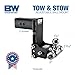 B&W Trailer Hitches Tow & Stow Adjustable Trailer Hitch Ball Mount - Fits 3