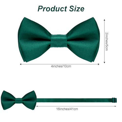2PCS Kids Bow Ties Solid Color Satin Bow Tie for Child Boys Toddlers Wedding Party Dress up2