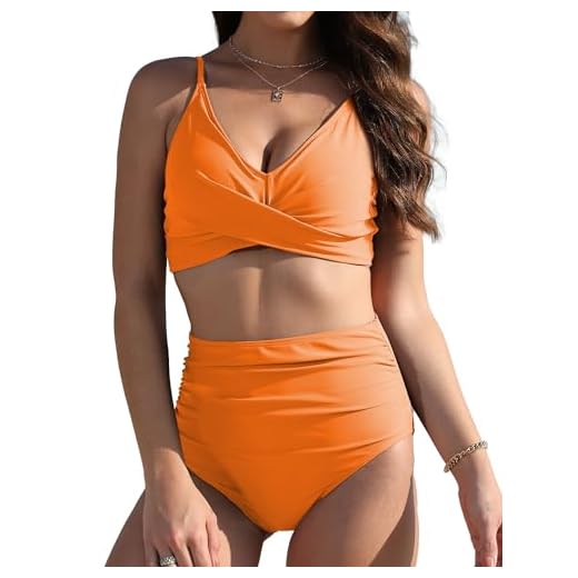 Buauty Feminino Biquíni De Duas Peças Com Controle Barriga 2025, Maiô Push-Up Cintura Alta, Parte Baixo Do E Tops Ajustáveis