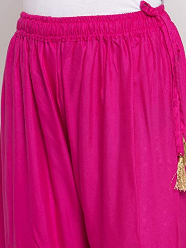 Image of NYPA women flared sharara /palazoo(Pink