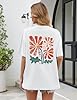 heekpek Womens Oversized T Shirts Cotton Graphic T Shirt Crew Neck Baggy Tee Shirts Short Sleeve Summer Tops Double-Sided Printed T-Shirt, White, XXL #3