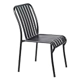 Oviala Chaise Design de terrasse en Aluminium Noire
