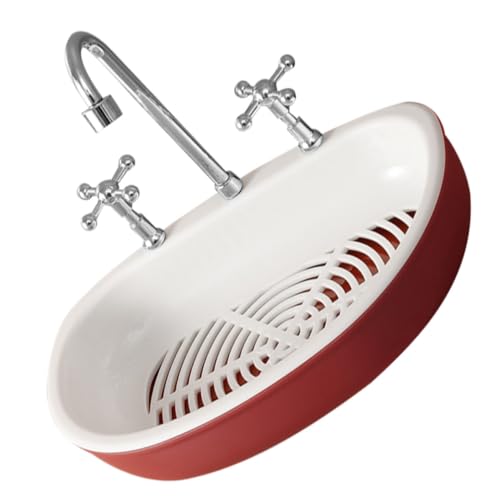 Image of KOCKSHION Soap Holder with Cup for Bathroom and Kitchen Counter Top Abs Draining Soap Box Simple Design for Practical Use