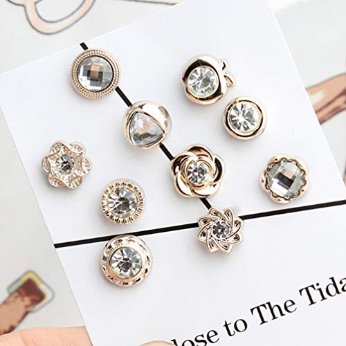 HEALLILY 20Pcs Assorted Pérola Botões de Resina Botões de Pérola Branca Costurar- On Botões de Press