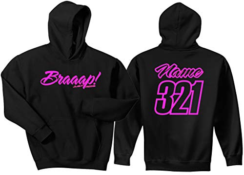 Just Ride BRAAAP Youth Hoodie Sweat Shirt Motocross Number Plate Custom Personalized2