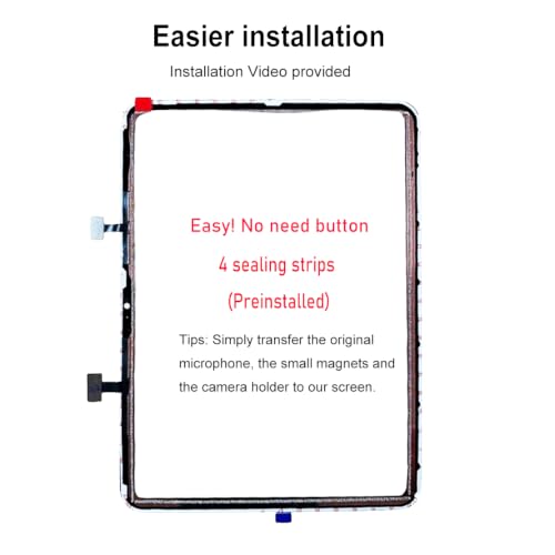 Image of for iPad 10 (10th Generation) || iPad (A16) A2696 A2757 A3354 A3355 A2777 Screen Replacement Digitizer Glass Touch Kits, Full Repair Sets, fit iPad 10th Gen (2022) 10.9 Inch || iPad A16 (2025) 11 inch [Without LCD]