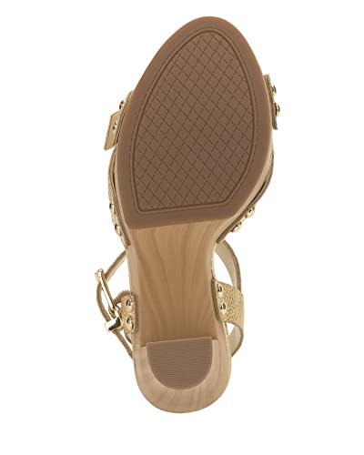 Jessica Simpson Women's Therisa Platform Sandal Wedge, Gold, 9.5 #TOP3