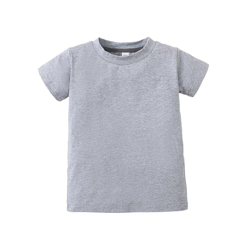 Image of Magic Park 6M-14Y Baby Short Long Sleeve Tee Tops Toddler T-Shirt Kids Solid Color Shirts Boys Girls Casual Blouse