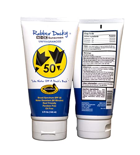 Rubber Ducky Spf 50 Traditional Face And Body Sunscreen Cream, Broad Spectrum, Water Resistant, Oil Free, Paraben Free, Oxybenzone-Free, Reef Safe, Vitamin E Added - 2 Pack Of 5 Oz Tubes #TOP24