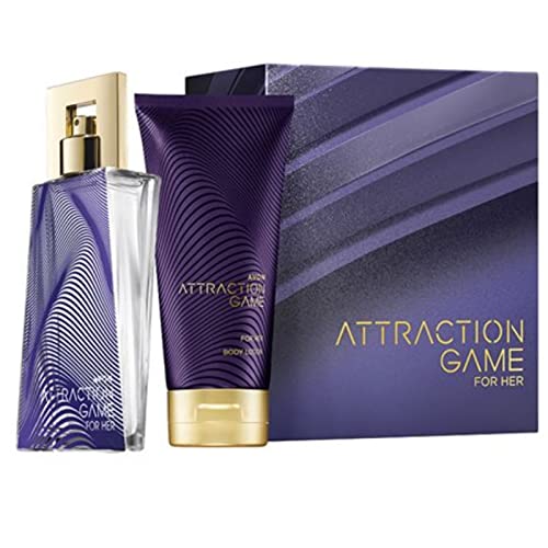 Avon Set Attraction Game Eau de Parfum 50ml + Bodylotion 150ml in der Geschenkbox neuer Duft aus der Attraction Serie hypnotischer Akkord für Damen.