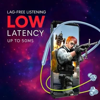 Image of Bluetooth Wireless Neckband Earphones, Silicone, Magnetic Closure, Multi-Device Support,T60 Bullet Bluetooth (Neon)