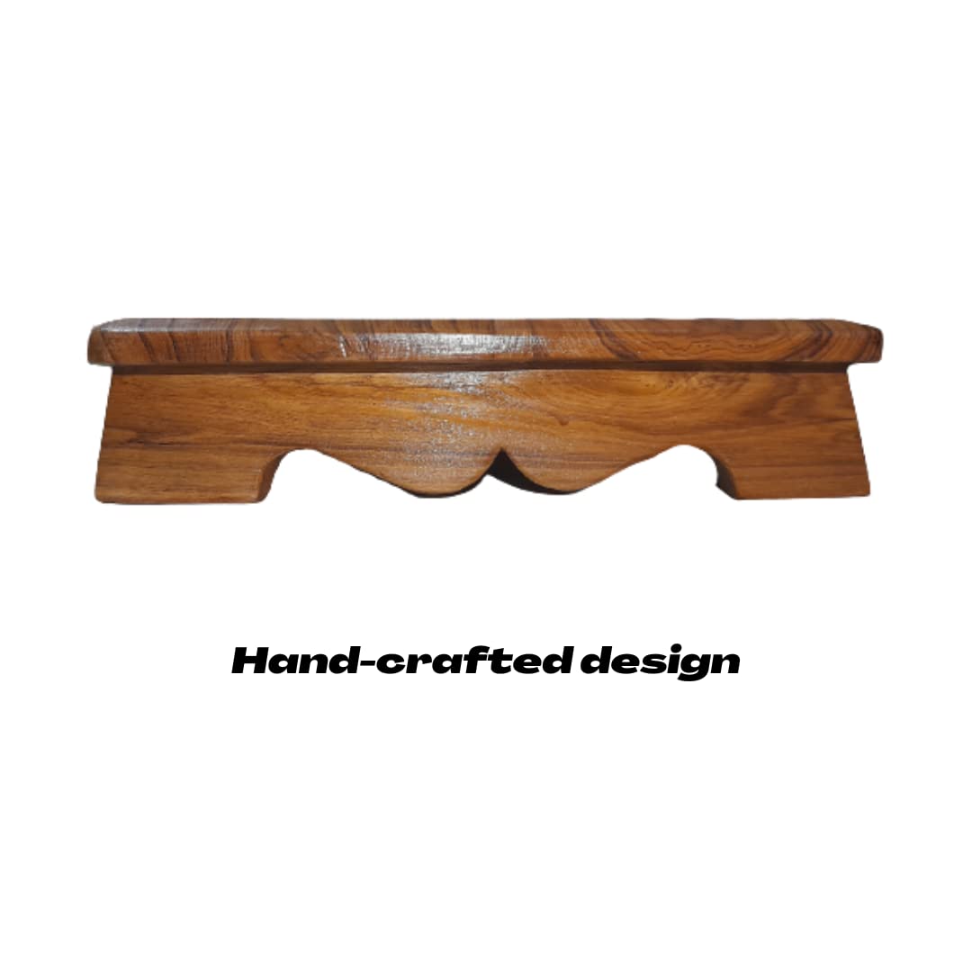Teak Wood Pooja Asana - Traditional Indian Chowki -8
