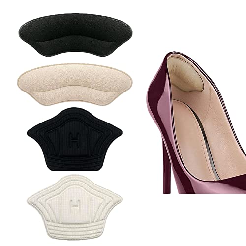 Heel Grips Liner Inserts (4Pairs),Soft Heel Pads Cushion Insert for Shoes Too Big,Self-Adhesive Heel Protector for Relieve Heel Pain Blister and Calluses,Filler Loose Shoe Improve Shoe Fit and Comfort Heel Grips Liner Inserts (4Pairs),Soft Heel Pads Cushion Insert for Shoes Too Big,Self-Adhesive Heel Protector for Relieve Heel Pain Blister and Calluses,Filler Loose Shoe Improve Shoe Fit and Comfort