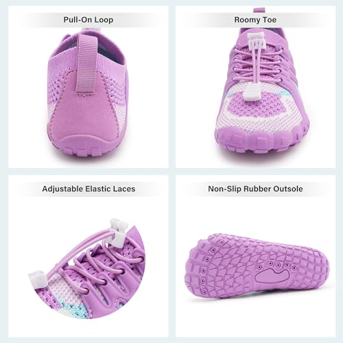 Image of Stelle Water Shoes for Kids Adjustable Laces | Quick Dry Barefoot Non-Slip Shoes with a Roomy Toe Box for Boys and Girls,Beach,Hiking,Toddler to Big Kid