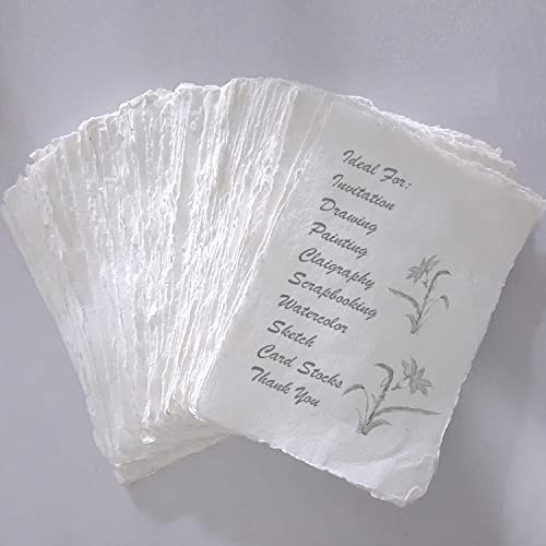 Papel hecho a mano E-Tailor A5 de 150g con borde de cubierta blanco marfil para acuarela 5