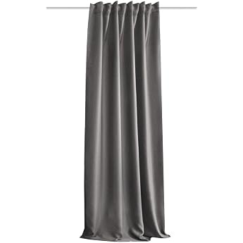 HOMEbasics Acustico Acoustic Curtain Plain Noise Heat Cold and Draught Protection + Darkening Grey 225 x 135 cm