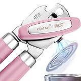 SPIDER GRIP Can Opener, No-Trouble-Lid-Lift Manual Handheld Can Opener with Magnet, Pink