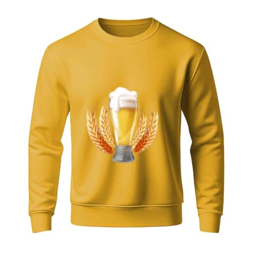 Sweat-shirt manches longues homme imprimé 3D hiver sans capuche col rond