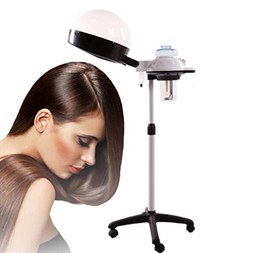 Imagen de Secador de pelo y vaporizador de pie de 680 W Procesador de color de pelo profesional Calentador de placa acelerador Salón Peluquería Peluquería en casa Capucha ajustable con ruedas  A It's so