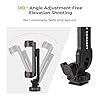 K&F CONCEPT Phone Tripod Mount with 2 Cold Shoe, Phone Holder for Tripod with 1/4" Thread, 360° Swivel and 180° Tilts Adjustable Mobile Phone Clip Compatible for iPhone and Android Phones #2