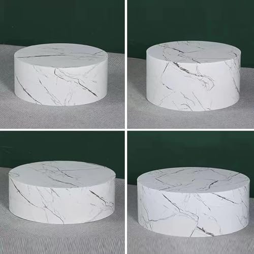 Support de présentation rond sur piédestal blanc pour décoration