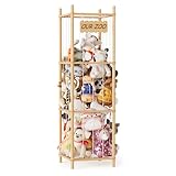 SpaceAid Stuffed Animal Storage Organizer, Wood Animals Zoo Toy Plushies Storage Holder, Large Capacity Plush Toy Cage for Playroom Organization, 15.8' Wide, Natural