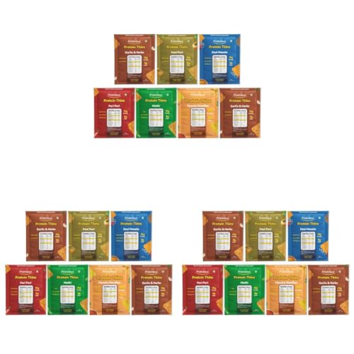 Image of Prolicious Assorted Protein Thins Pack of 21 | Multiflavour Healthy Snack Combo | High Protein & Fibre-Rich Khakhra Thins | No Maida, Anytime Crunchy Snack (50g Each)