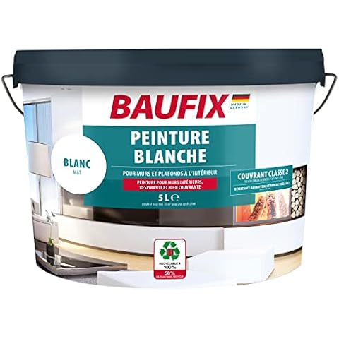 Peinture murale Baufix blanche mate 5L Cover