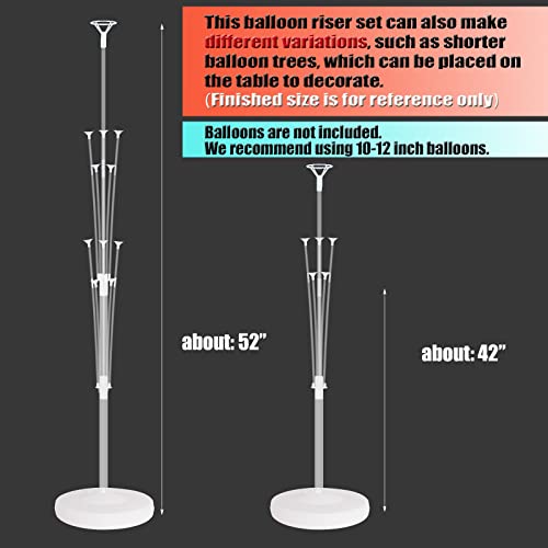 Image of Balloon Column Kit for Floor-Balloon Columns with Stand, Base and Pole,Balloon Tower Backdrop Decoration for Wedding, Baby Shower, Birthday Party, or Bachelorette Parties (WHITE)