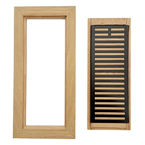 Homewell 2 Pcs Pack Oak Floor Register, Flush Mount, 4x12 Inch, Unfinished by Homewell - Used condition - Image 3