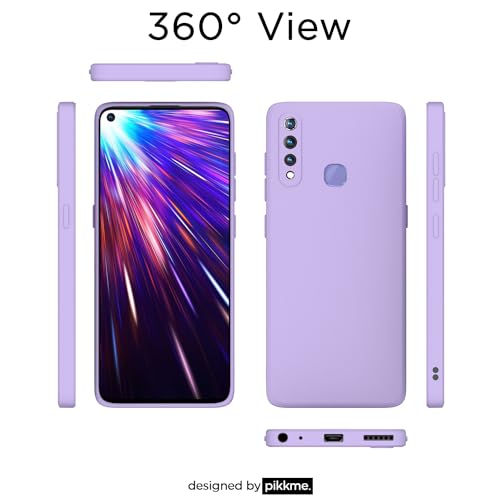 Image of Outlouders Back Cover for Vivo Z1 Pro | Camera Protection | Durable Soft Matte Silicone Bumper Case (Purple)
