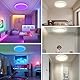 ONDTA LED Deckenleuchte Dimmbar LED Panel Ø57cm, 45W RGB Neutralweiß 4000K Deckenlampe mit Fernbedienung, IP44 Rund Küchenlampe Badezimmer lampe für Wohnzimmer Schlafzimmer Spielzimmer Kinderzimmer