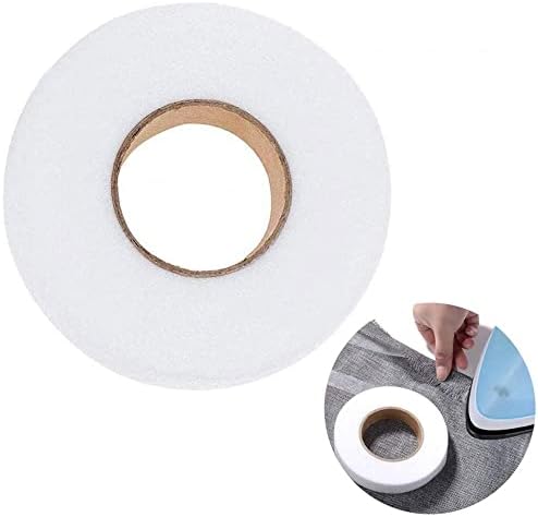 JKG® 25 meters IRON ON HEMMING WEB TAPE - EXTRA STRONG - Perfect for Ironing, Bonding, Patching clothing, Fabric fusing - School badges, trousers etc - NO SEWING REQUIRED (25m x 2cm)