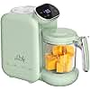 Baby Food Maker, 5 in 1 Baby Food Processor with Steaming Basket, Auto Cooking & Grinding, Touch Screen Control, Baby Steamer and Blender, Baby Food Puree Maker Warmer Mills Machine (Green)