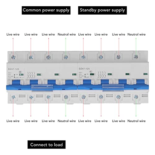 Commutateur transfert alimentation double 400V AC inverseur source verrouillage 100A - 4