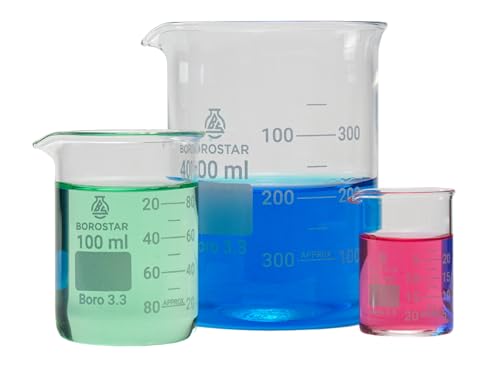 Borostar Becherglas (Boro 3.3), niedrige Form mit Graduierung und Ausguss, 2000 ml