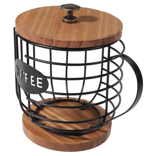 SOLUSTRE Coffee Storage Rack Iron Organizer for Countertop Elegant Desk Basket for Dining Table Efficient Space Utilization Sturdy Design with Easy Access