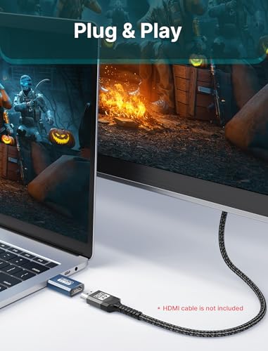 image for JSAUX 4K DisplayPort to HDMI Adapter 2-Pack, DP PC to HDMI Monitor Con