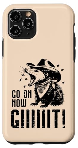 Opossum Cowboy Go On Git Funny Possum ���[���A �����Y ���f�B�[�X �L�b�Y �X�}�z�P�[�X iPhone 11 Pro �p