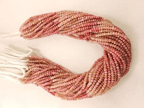 Opale rose facettée haut de gamme LKBEADS en fil de 33cm pour joaillerie
