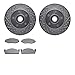 Dynamic Friction Company Front Brake Rotors-Drilled and Slotted-Silver with Ultimate Duty Performance Brake Pads 7402-54003