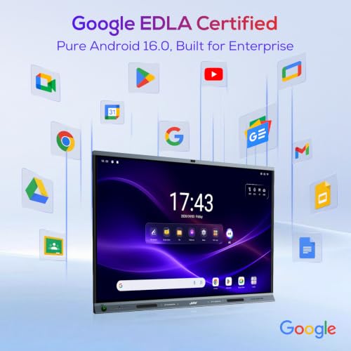 Image of JAV 86-Inch AI Smart Board, 4K Google EDLA Interactive Whiteboard 8+128GB
