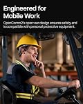 New OpenComm2 2025 Upgrade - Open-Ear Bone Conduction Headphones, Wireless Bluetooth Headset with Noise Canceling Mic & Mute Button for Work Calls and Meetings, 16 Hour Talk Time - for Mobile & PC