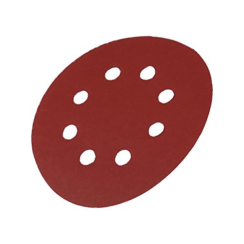 Polishig Discs, 10Pcs Round Shape Red Sanding Discs 8 Hole Sand Papers 125mm, Psa Discs (800#)
