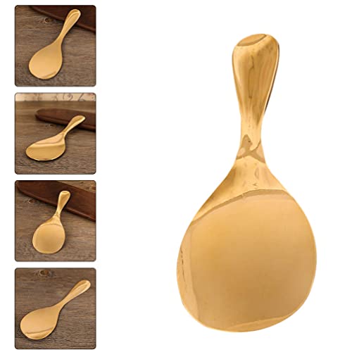 Hemoton Colher de Arroz de Cobre Colher de Arroz Antiaderente Pá de Arroz Resistente Ao Calor Pá de