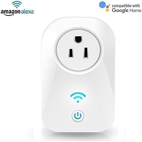 YAHEY Wi-Fi Smart Switch Plug, Compatible with Alexa and Google Assistant Timer Socket Wi-Fi Switch Timing Function Remote Control, White