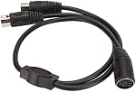 5Pin Din to 2 5Pin Din Cable, 5Pin Din Female to Dual 5Pin Din Male Cable Y Splitter Adapter Sound Connecting Cable for MIDI Keyboard