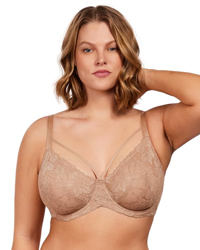 Image of HSIA Minimizer Bras for Women Full Coverage, Unlined Lace Sexy Plus Size Underwire Bra for Large Breasts