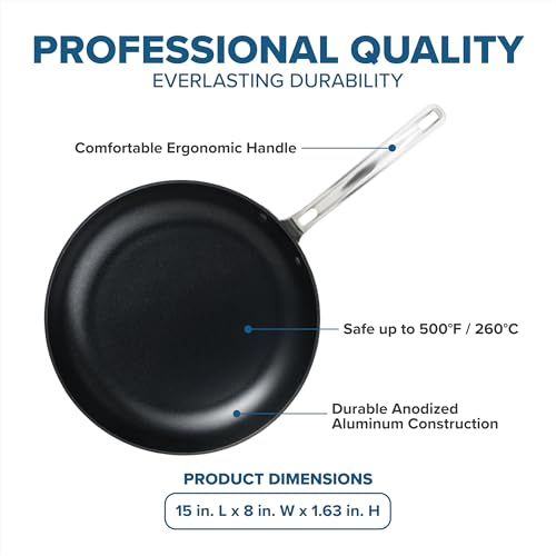 Viking Nonstick Frying Pan, 8 Inch Hard Anodized Kitchen Cookware, Gray by Viking - Image 4
